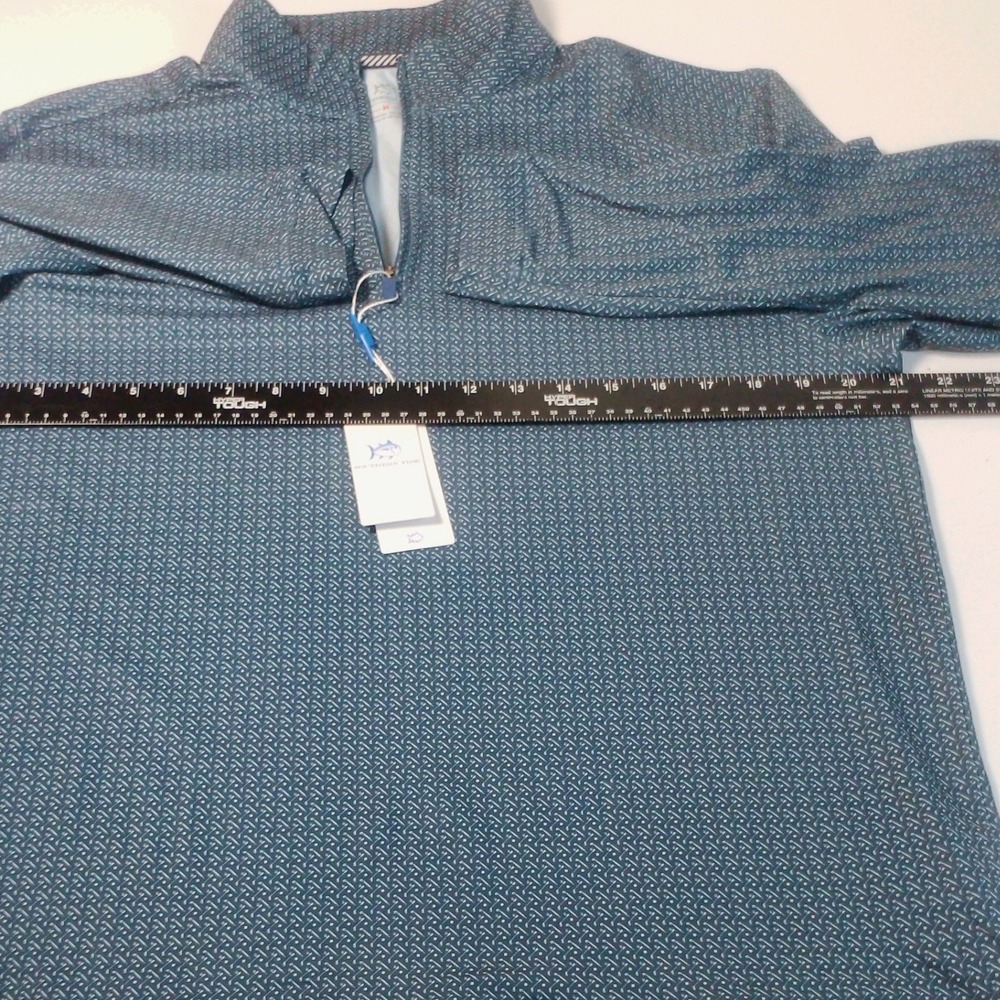 NWT Southern Tide Clubbin It Cruiser Q Zip Pullover Aged Denim 10691 Mens M - Picture 5 of 14